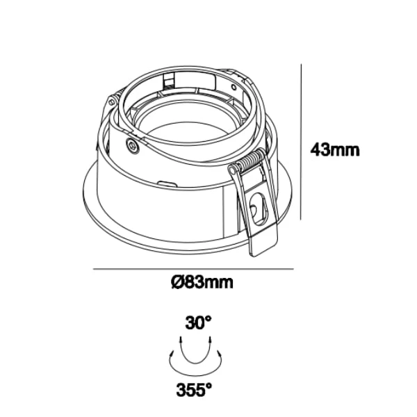 GU10 Recessed Downlight , energy-efficient GU10 light , GU10 swivel downlight Supplier | Sincerelux